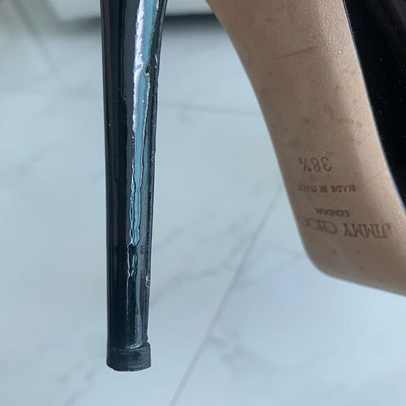 Jimmy Choo Nude/Black Sepia Platform Pumps - Picture 11 of 13